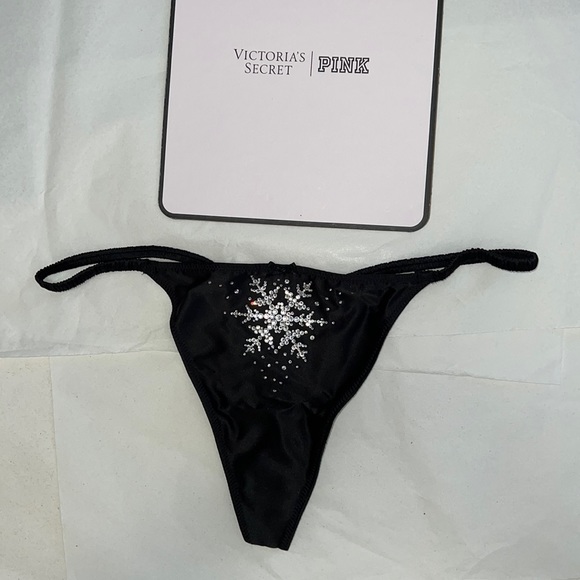 (L) Victoria's Secret Rhinestones Star VString Panty - Picture 2 of 14